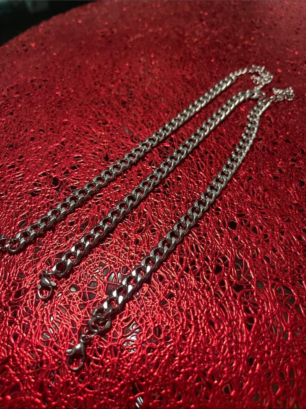 3 stainless steel - Cuban Link Chain Bracelets - Silver